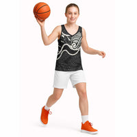 Aloha Hawaii Kalo Pikake Lei Basketball Jersey Chest Tattoo Black Hawaiian Pattern