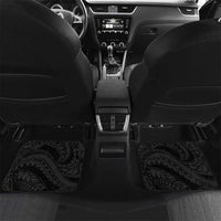 Aloha Hawaii Kalo Pikake Lei Car Mats Chest Tattoo Black Hawaiian Pattern