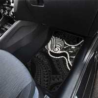 Aloha Hawaii Kalo Pikake Lei Car Mats Chest Tattoo Black Hawaiian Pattern