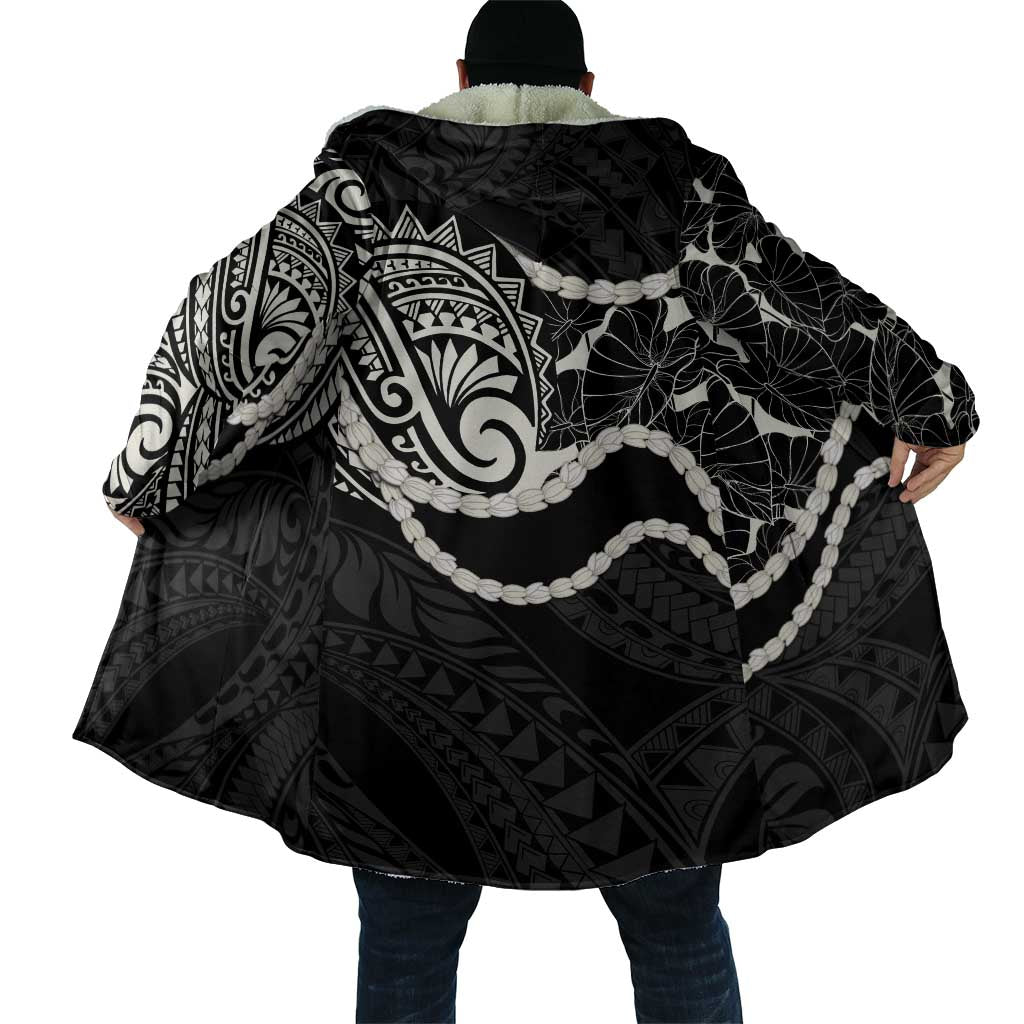 Aloha Hawaii Kalo Pikake Lei Cloak Chest Tattoo Black Hawaiian Pattern
