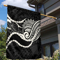 Aloha Hawaii Kalo Pikake Lei Garden Flag Chest Tattoo Black Hawaiian Pattern LT14 - Polynesian Pride