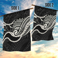 Aloha Hawaii Kalo Pikake Lei Garden Flag Chest Tattoo Black Hawaiian Pattern LT14 - Polynesian Pride