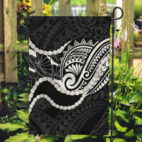 Aloha Hawaii Kalo Pikake Lei Garden Flag Chest Tattoo Black Hawaiian Pattern LT14 Garden Flag Black - Polynesian Pride