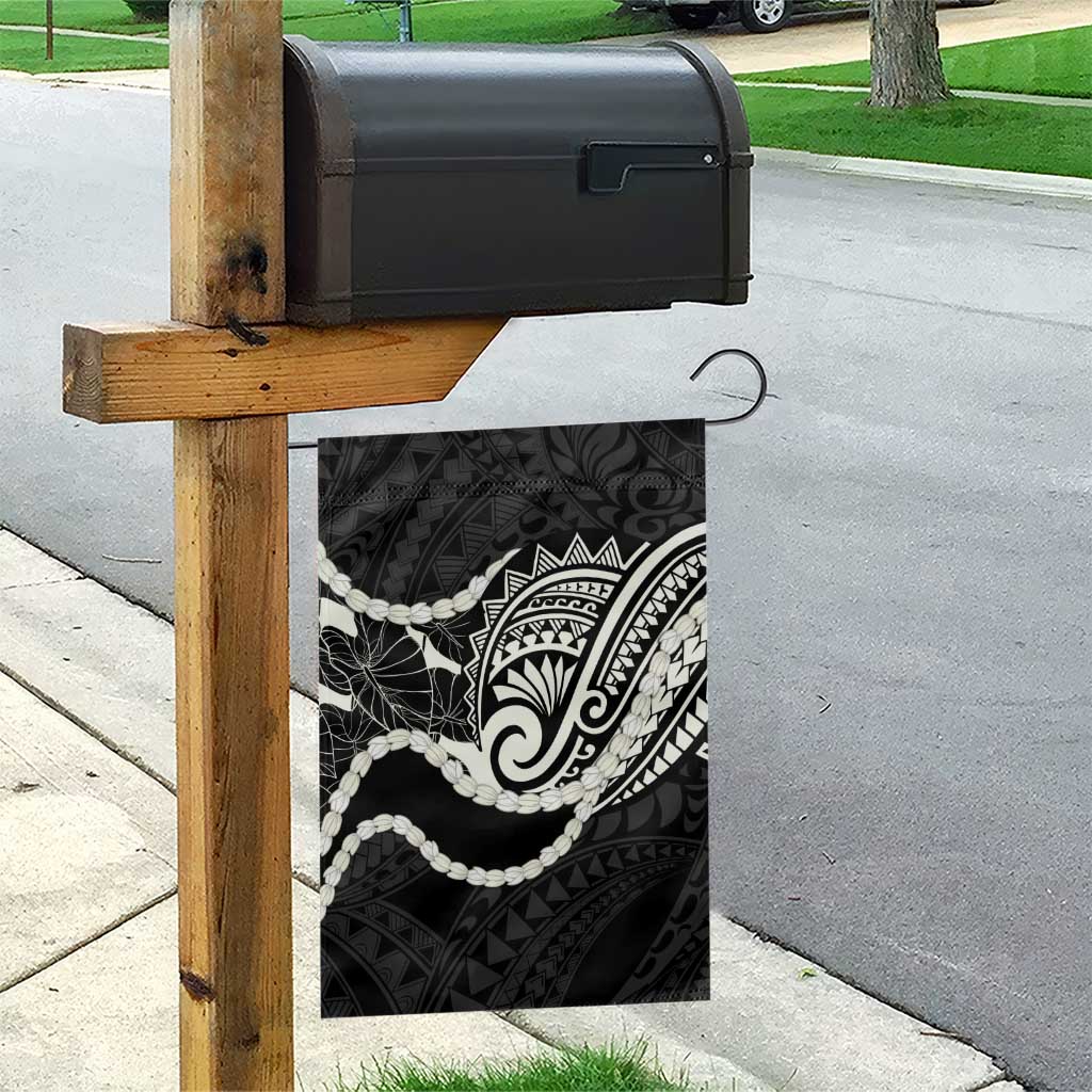 Aloha Hawaii Kalo Pikake Lei Garden Flag Chest Tattoo Black Hawaiian Pattern LT14 - Polynesian Pride