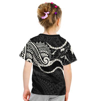 Aloha Hawaii Kalo Pikake Lei Kid T Shirt Chest Tattoo Black Hawaiian Pattern