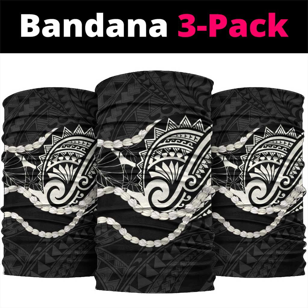 Aloha Hawaii Kalo Pikake Lei Neck Gaiter Chest Tattoo Black Hawaiian Pattern