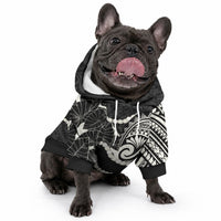 Aloha Hawaii Kalo Pikake Lei Pet Hoodie Chest Tattoo Black Hawaiian Pattern