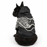 Aloha Hawaii Kalo Pikake Lei Pet Hoodie Chest Tattoo Black Hawaiian Pattern