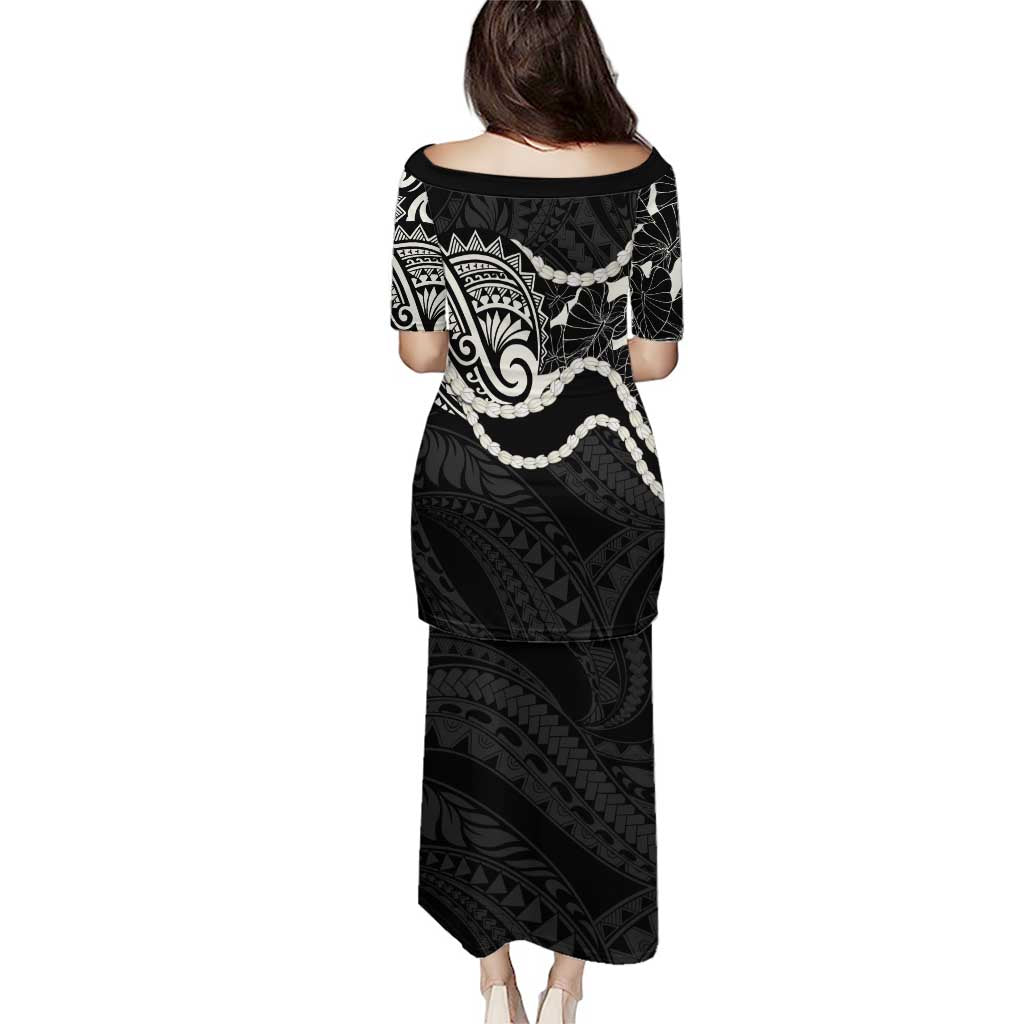 Aloha Hawaii Kalo Pikake Lei Puletasi Chest Tattoo Black Hawaiian Pattern LT14 - Polynesian Pride