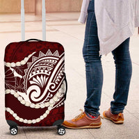 Aloha Hawaii Kalo Pikake Lei Luggage Cover Chest Tattoo Oxblood Hawaiian Pattern LT14 Oxblood - Polynesian Pride