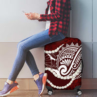Aloha Hawaii Kalo Pikake Lei Luggage Cover Chest Tattoo Oxblood Hawaiian Pattern LT14 - Polynesian Pride