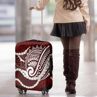 Aloha Hawaii Kalo Pikake Lei Luggage Cover Chest Tattoo Oxblood Hawaiian Pattern LT14 - Polynesian Pride