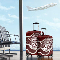 Aloha Hawaii Kalo Pikake Lei Luggage Cover Chest Tattoo Oxblood Hawaiian Pattern LT14 - Polynesian Pride