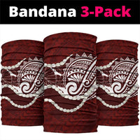 Aloha Hawaii Kalo Pikake Lei Neck Gaiter Chest Tattoo Oxblood Hawaiian Pattern