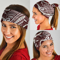 Aloha Hawaii Kalo Pikake Lei Neck Gaiter Chest Tattoo Oxblood Hawaiian Pattern