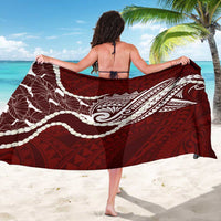 Aloha Hawaii Kalo Pikake Lei Sarong Chest Tattoo Oxblood Hawaiian Pattern LT14 - Polynesian Pride