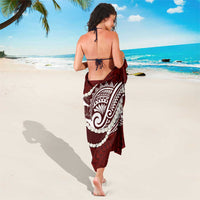 Aloha Hawaii Kalo Pikake Lei Sarong Chest Tattoo Oxblood Hawaiian Pattern LT14 - Polynesian Pride