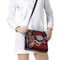 Aloha Hawaii Kalo Pikake Lei Shoulder Handbag Chest Tattoo Oxblood Hawaiian Pattern