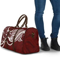 Aloha Hawaii Kalo Pikake Lei Travel Bag Chest Tattoo Oxblood Hawaiian Pattern
