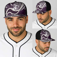 Aloha Hawaii Kalo Pikake Lei Baseball Net Cap Chest Tattoo Purple Hawaiian Pattern