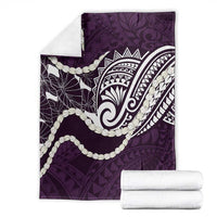 Aloha Hawaii Kalo Pikake Lei Blanket Chest Tattoo Purple Hawaiian Pattern