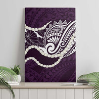 Aloha Hawaii Kalo Pikake Lei Canvas Wall Art Chest Tattoo Purple Hawaiian Pattern LT14 - Polynesian Pride