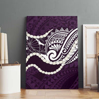 Aloha Hawaii Kalo Pikake Lei Canvas Wall Art Chest Tattoo Purple Hawaiian Pattern LT14 - Polynesian Pride