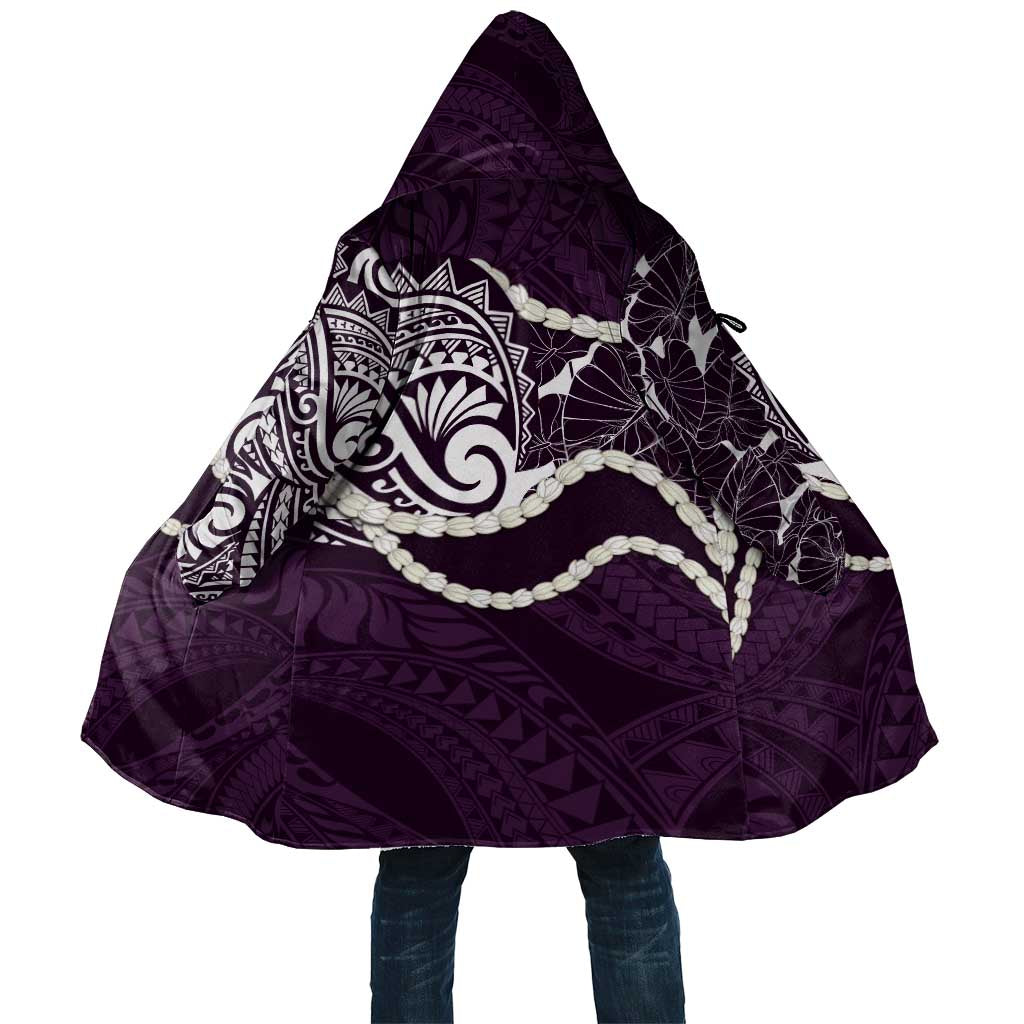 Aloha Hawaii Kalo Pikake Lei Cloak Chest Tattoo Purple Hawaiian Pattern