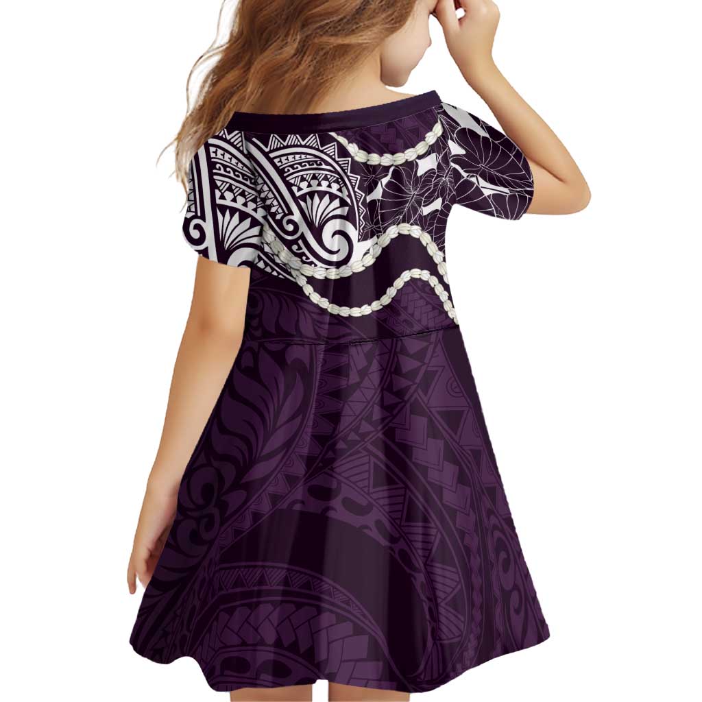 Aloha Hawaii Kalo Pikake Lei Family Matching Puletasi and Hawaiian Shirt Chest Tattoo Purple Hawaiian Pattern LT14 - Polynesian Pride