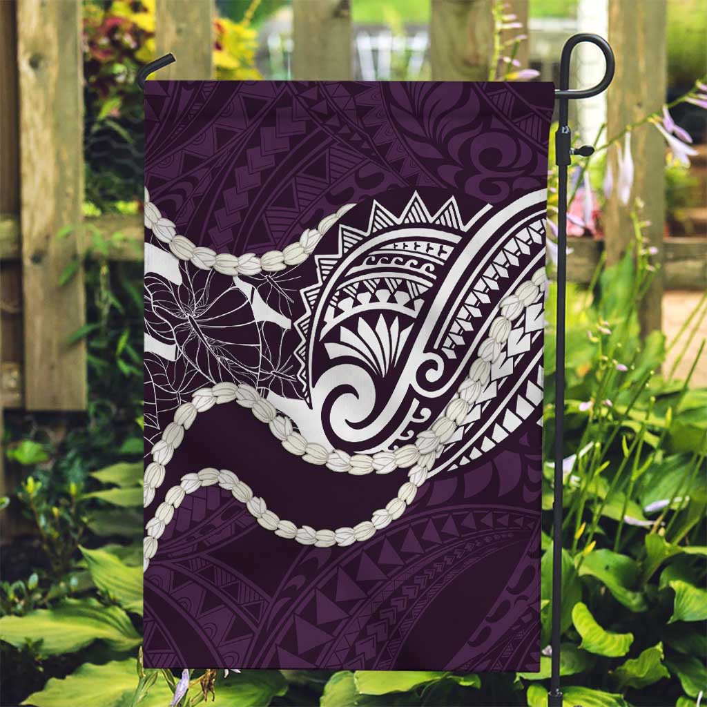 Aloha Hawaii Kalo Pikake Lei Garden Flag Chest Tattoo Purple Hawaiian Pattern