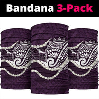 Aloha Hawaii Kalo Pikake Lei Neck Gaiter Chest Tattoo Purple Hawaiian Pattern