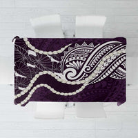 Aloha Hawaii Kalo Pikake Lei Tablecloth Chest Tattoo Purple Hawaiian Pattern