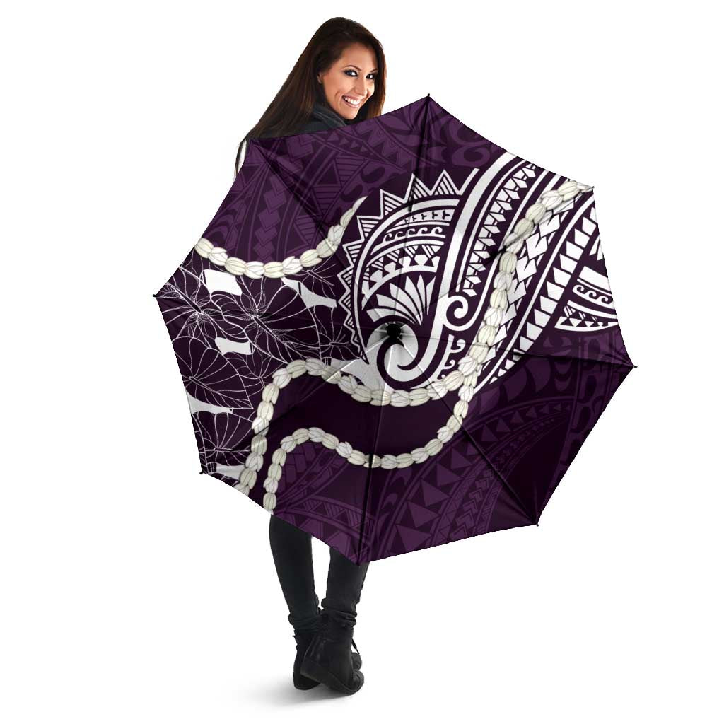 Aloha Hawaii Kalo Pikake Lei Umbrella Chest Tattoo Purple Hawaiian Pattern LT14 - Polynesian Pride