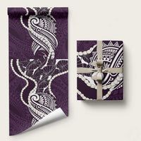 Aloha Hawaii Kalo Pikake Lei Wrapping Paper Chest Tattoo Purple Hawaiian Pattern
