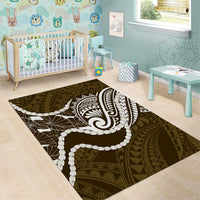 Aloha Hawaii Kalo Pikake Lei Area Rug Chest Tattoo Gold Hawaiian Pattern