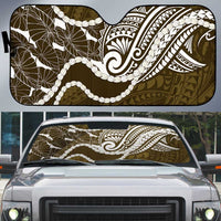 Aloha Hawaii Kalo Pikake Lei Auto Sun Shade Chest Tattoo Gold Hawaiian Pattern