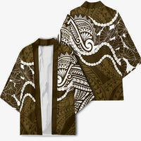 Aloha Hawaii Kalo Pikake Lei Kimono Chest Tattoo Gold Hawaiian Pattern