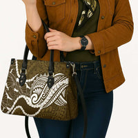 Aloha Hawaii Kalo Pikake Lei Leather Bag Chest Tattoo Gold Hawaiian Pattern