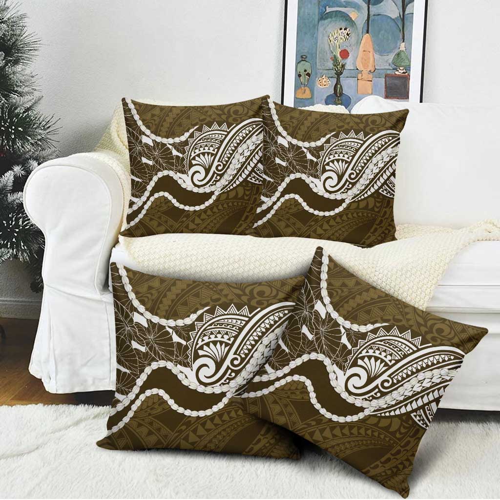 Aloha Hawaii Kalo Pikake Lei Pillow Cover Chest Tattoo Gold Hawaiian Pattern LT14 - Polynesian Pride