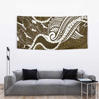 Aloha Hawaii Kalo Pikake Lei Tapestry Chest Tattoo Gold Hawaiian Pattern