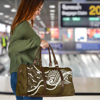 Aloha Hawaii Kalo Pikake Lei Travel Bag Chest Tattoo Gold Hawaiian Pattern