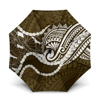 Aloha Hawaii Kalo Pikake Lei Umbrella Chest Tattoo Gold Hawaiian Pattern LT14 One Size Folded 11.42 inch Opened Diameter 37.4 inch Gold - Polynesian Pride