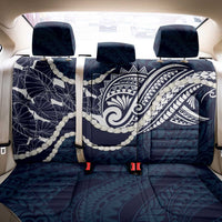 Aloha Hawaii Kalo Pikake Lei Back Car Seat Cover Chest Tattoo Oxford Blue Hawaiian Pattern LT14 - Polynesian Pride