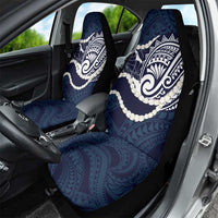 Aloha Hawaii Kalo Pikake Lei Car Seat Cover Chest Tattoo Oxford Blue Hawaiian Pattern LT14 - Polynesian Pride