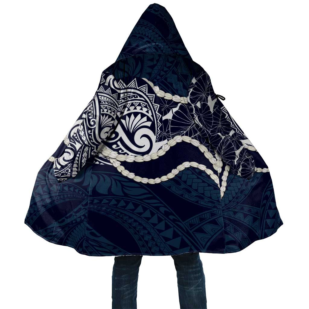 Aloha Hawaii Kalo Pikake Lei Cloak Chest Tattoo Oxford Blue Hawaiian Pattern