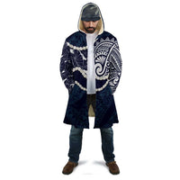 Aloha Hawaii Kalo Pikake Lei Cloak Chest Tattoo Oxford Blue Hawaiian Pattern