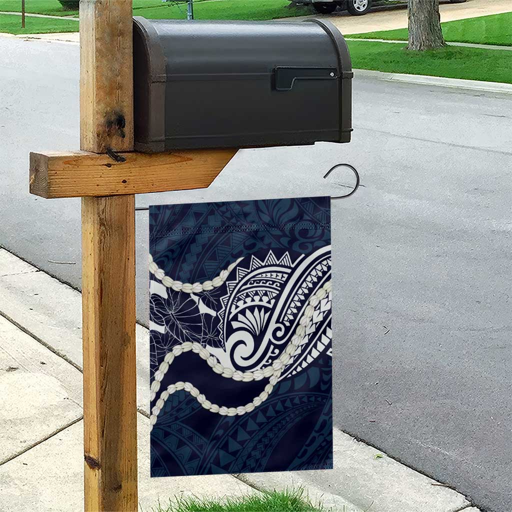 Aloha Hawaii Kalo Pikake Lei Garden Flag Chest Tattoo Oxford Blue Hawaiian Pattern