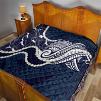 Aloha Hawaii Kalo Pikake Lei Quilt Chest Tattoo Oxford Blue Hawaiian Pattern