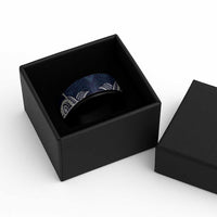 Aloha Hawaii Kalo Pikake Lei Spinner Ring Chest Tattoo Oxford Blue Hawaiian Pattern