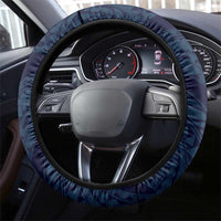 Aloha Hawaii Kalo Pikake Lei Steering Wheel Cover Chest Tattoo Oxford Blue Hawaiian Pattern